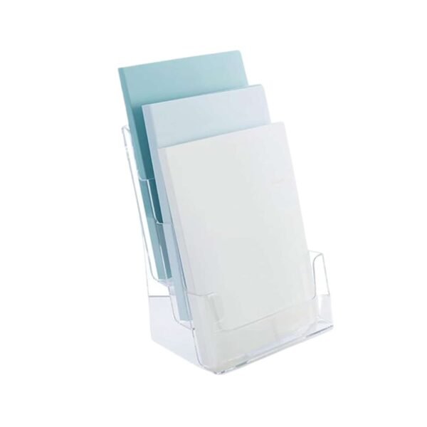 PORTA FOLLETOS DE 3 NIVELES A4 - Imagen 2