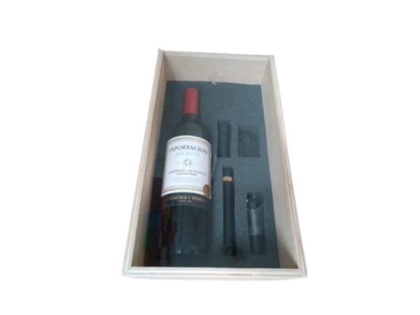 CAJA REGALO VINO-SET DESTAPADOR DE VINO AIR PRESSURE
