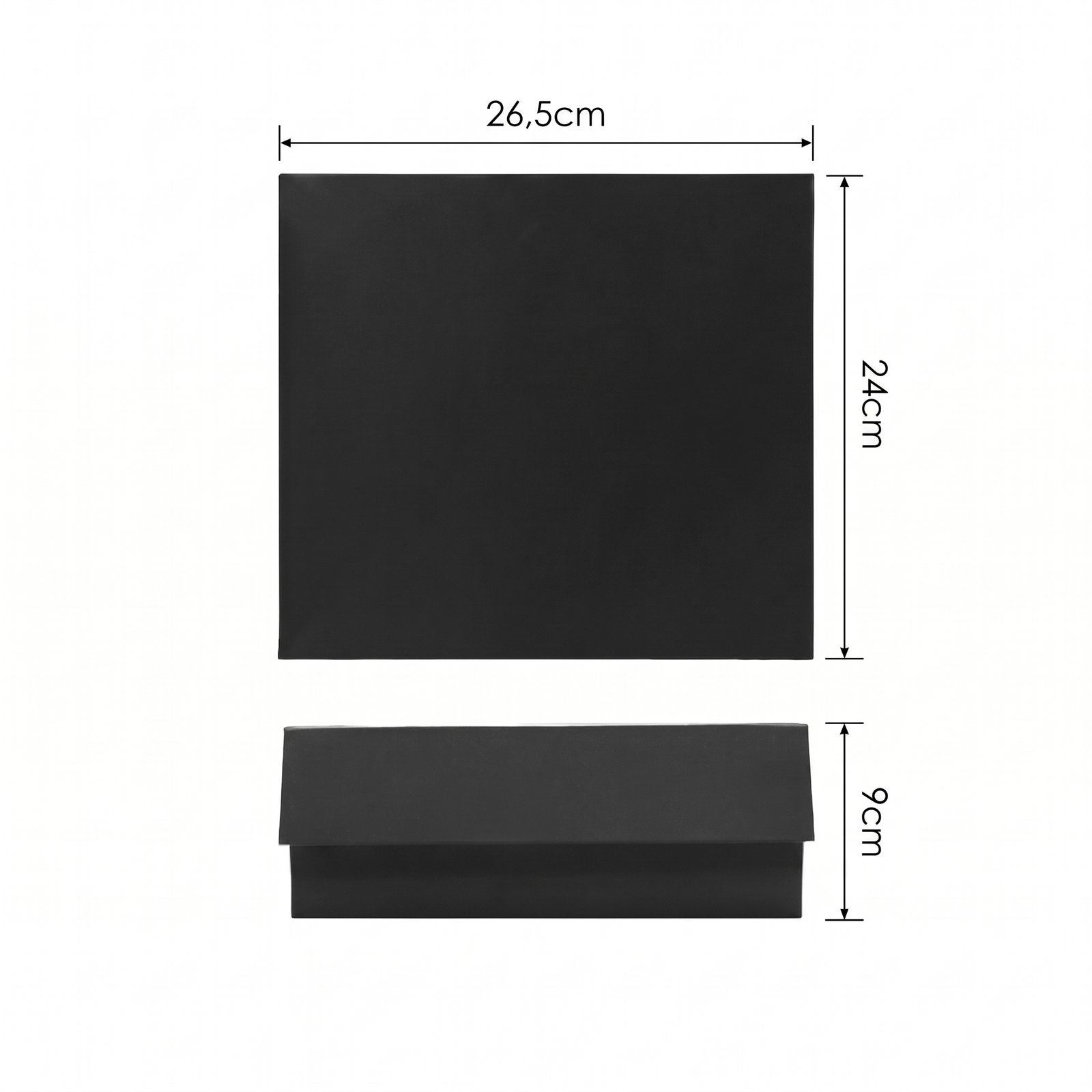 CAJA CARTON NOIR 26X24X9.5 CM - Imagen 2