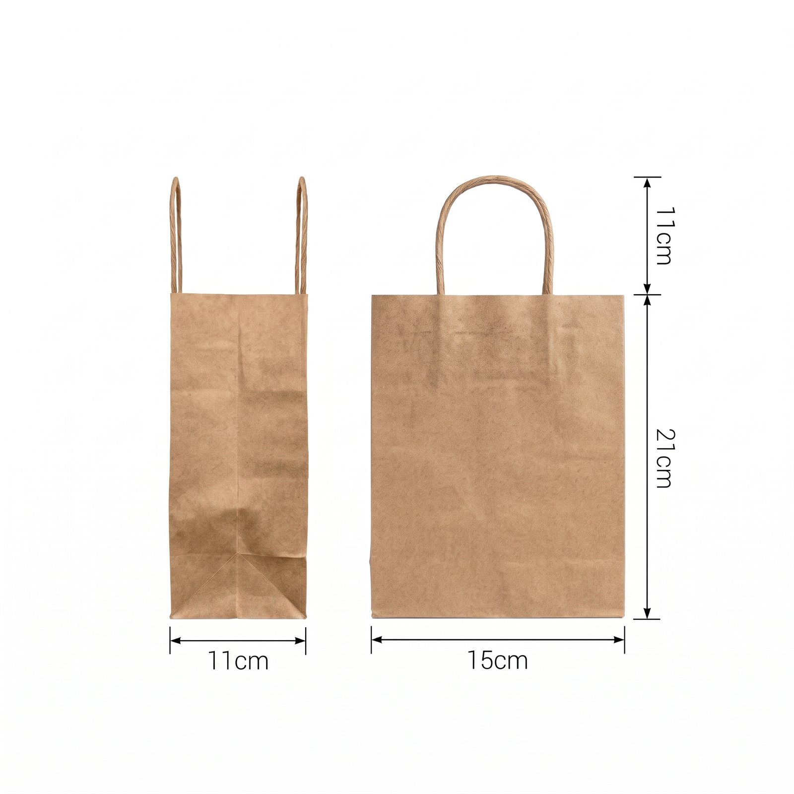 FUNDA PAPEL KRAFT KRAFTY 21X15X11 CM - Imagen 2